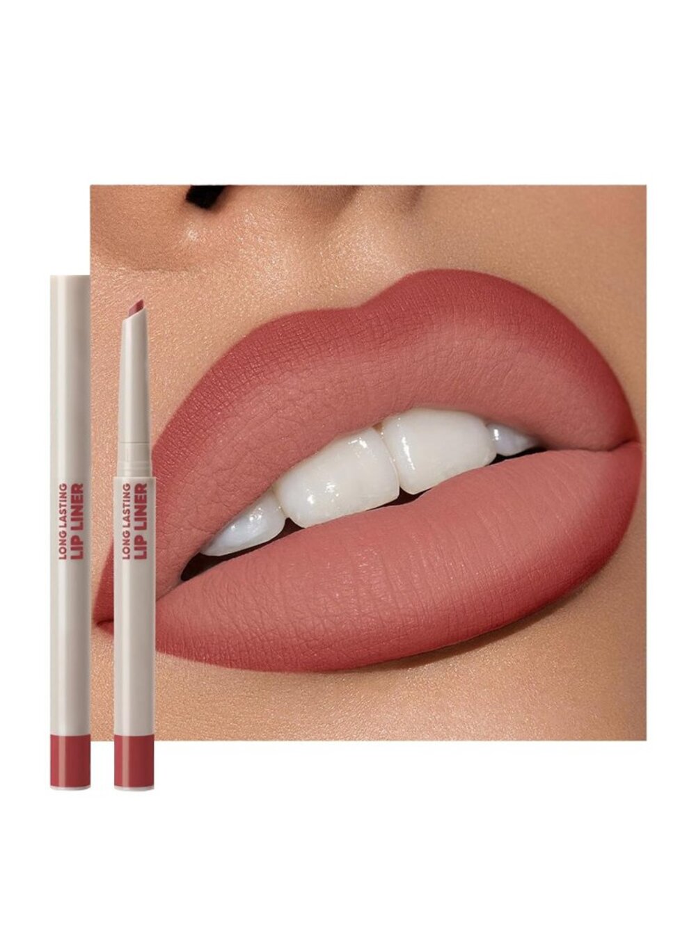 Women G10# Rose Brown 2-in-1 Sculpting & Filling Long-lasting Lipliner Pencil